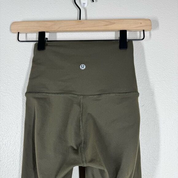 Lululemon Wunder Under Super High-Rise Tight Full-On Luon 28" Leggings Green 2 - Picture 4 of 5